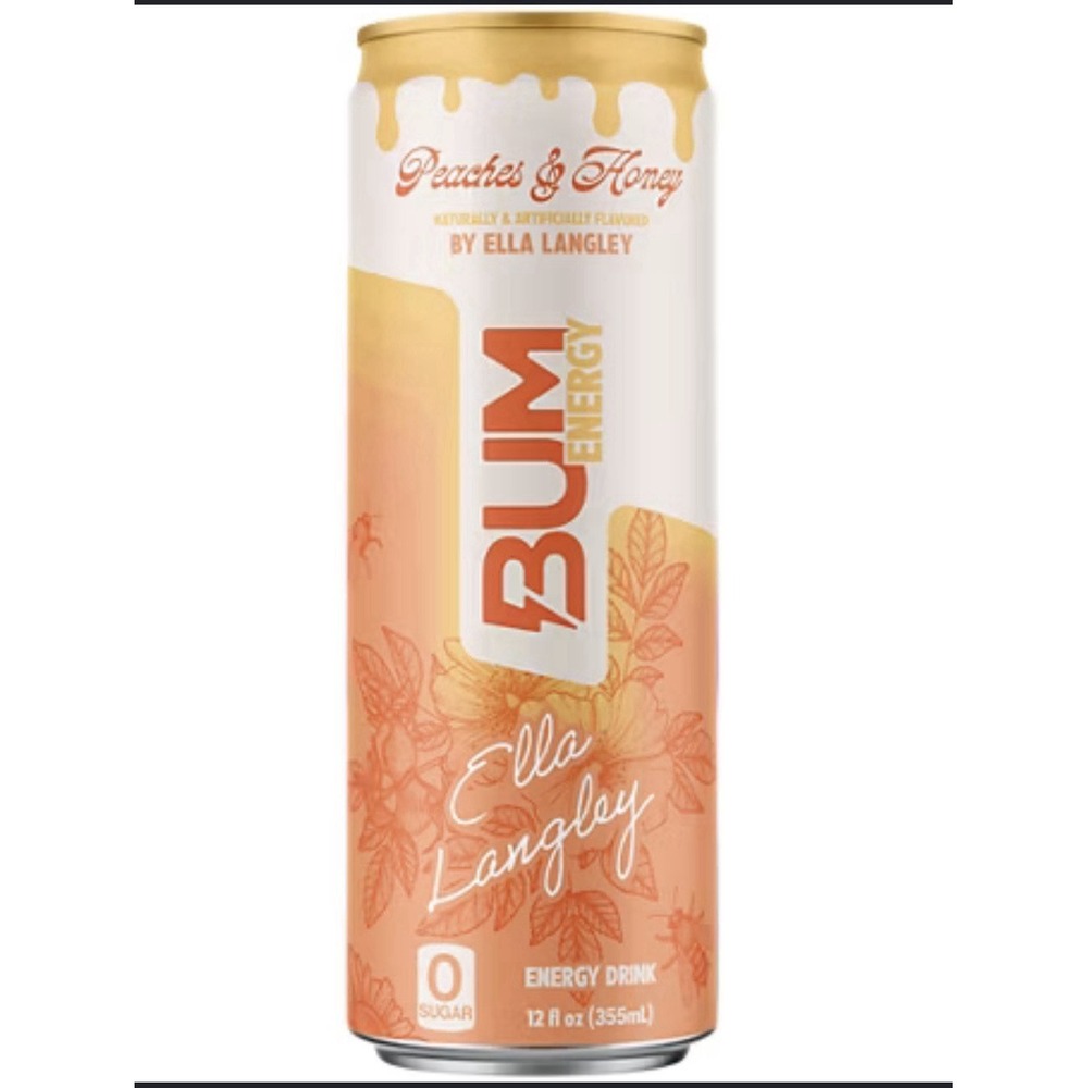 Ella Langley BUM Peaches & Honey Energy Drink, RARE LIMITED CAN
